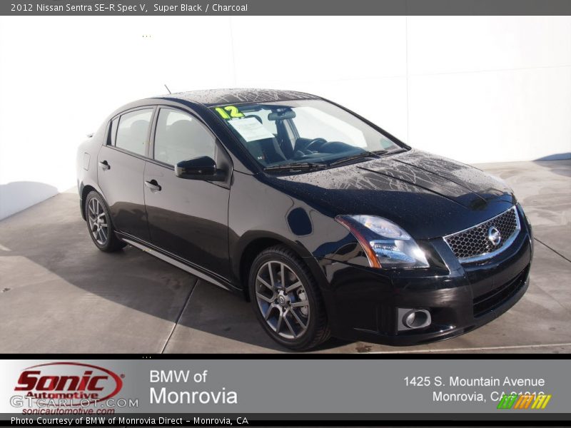 Super Black / Charcoal 2012 Nissan Sentra SE-R Spec V