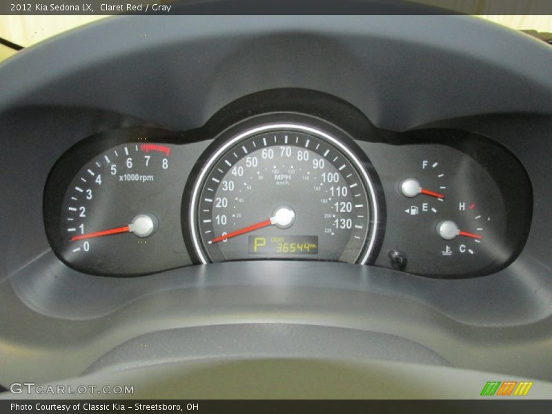 Claret Red / Gray 2012 Kia Sedona LX