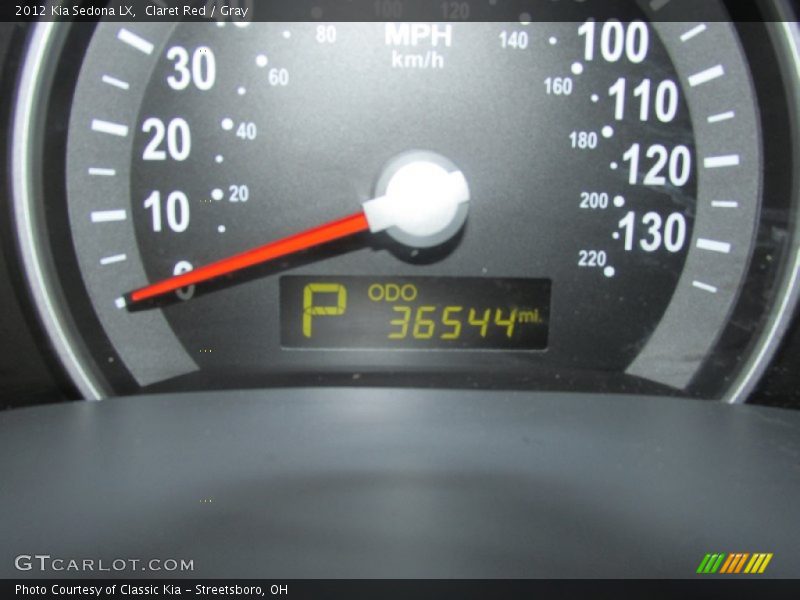 Claret Red / Gray 2012 Kia Sedona LX