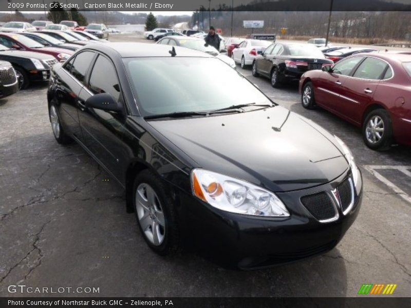 Carbon Black Metallic / Ebony 2009 Pontiac G6 Sedan