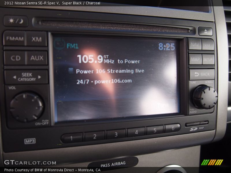 Super Black / Charcoal 2012 Nissan Sentra SE-R Spec V