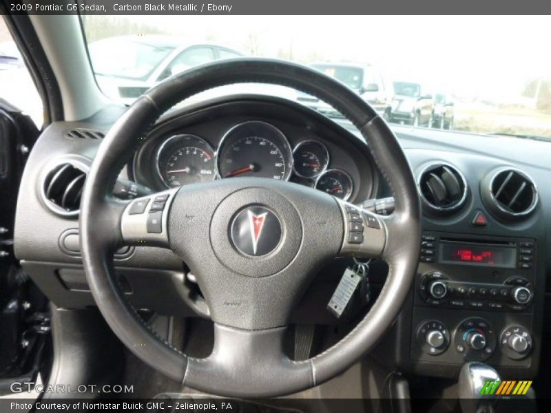 Carbon Black Metallic / Ebony 2009 Pontiac G6 Sedan