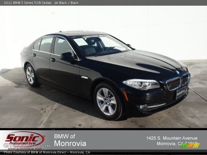 Jet Black / Black 2011 BMW 5 Series 528i Sedan