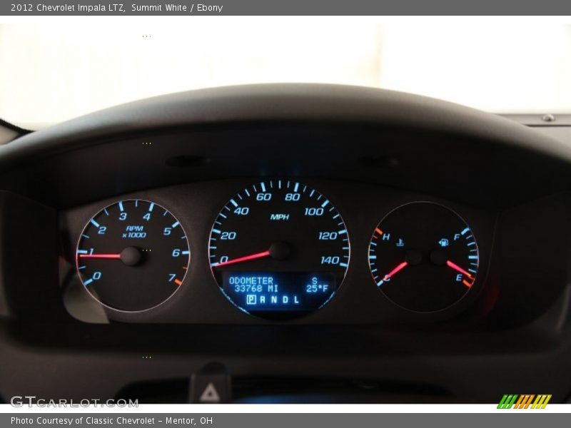 Summit White / Ebony 2012 Chevrolet Impala LTZ