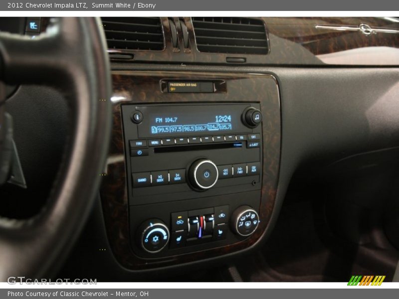 Summit White / Ebony 2012 Chevrolet Impala LTZ