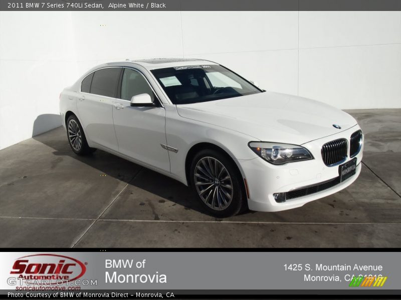 Alpine White / Black 2011 BMW 7 Series 740Li Sedan