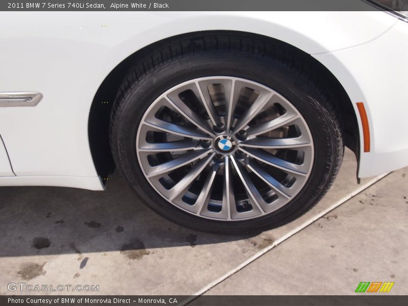 Alpine White / Black 2011 BMW 7 Series 740Li Sedan