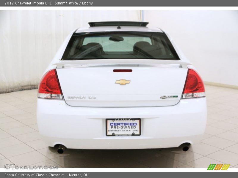 Summit White / Ebony 2012 Chevrolet Impala LTZ