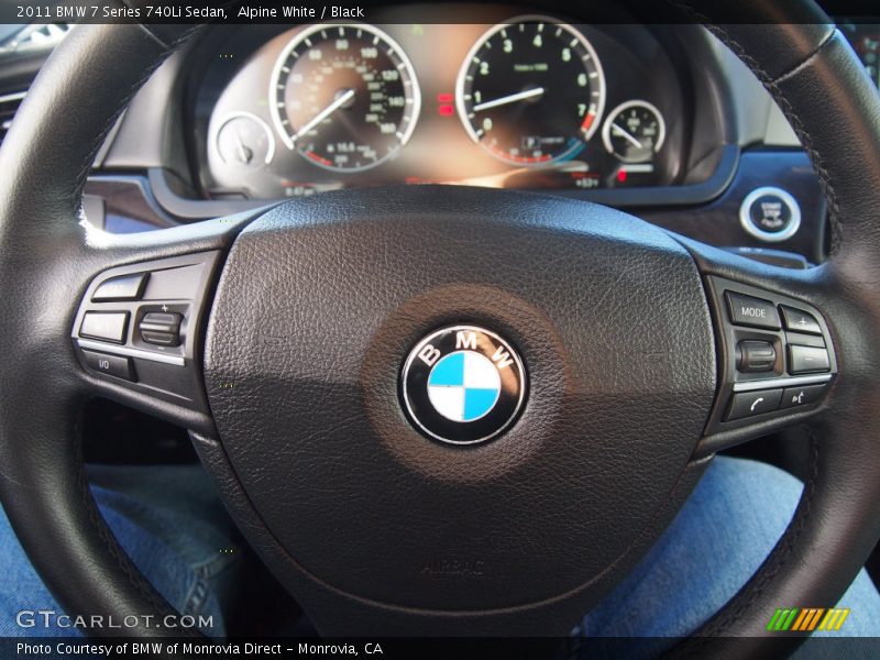 Alpine White / Black 2011 BMW 7 Series 740Li Sedan