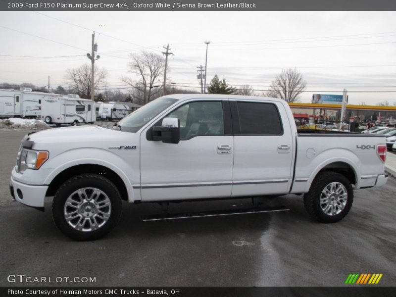 Oxford White / Sienna Brown Leather/Black 2009 Ford F150 Platinum SuperCrew 4x4