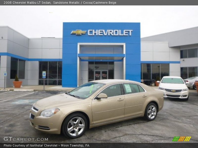 Sandstone Metallic / Cocoa/Cashmere Beige 2008 Chevrolet Malibu LT Sedan