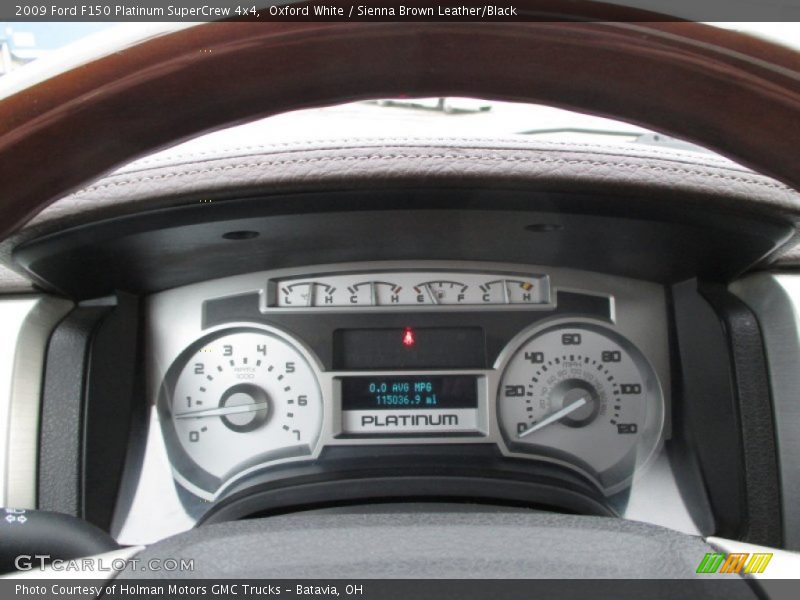 Oxford White / Sienna Brown Leather/Black 2009 Ford F150 Platinum SuperCrew 4x4