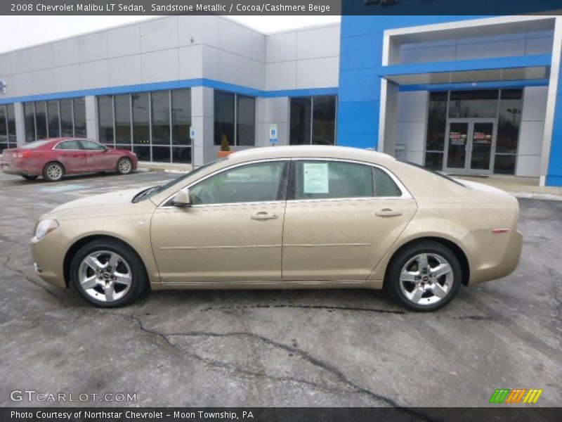 Sandstone Metallic / Cocoa/Cashmere Beige 2008 Chevrolet Malibu LT Sedan