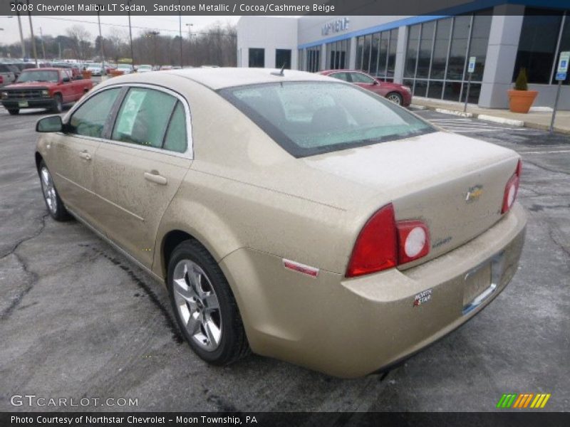 Sandstone Metallic / Cocoa/Cashmere Beige 2008 Chevrolet Malibu LT Sedan