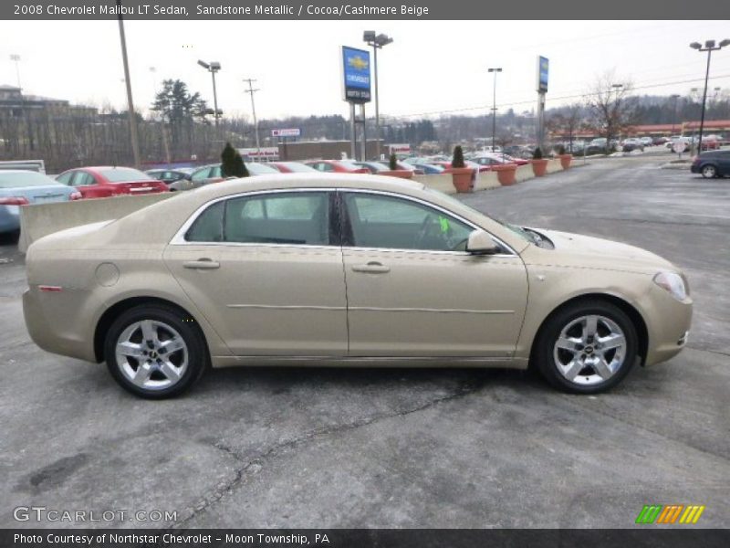 Sandstone Metallic / Cocoa/Cashmere Beige 2008 Chevrolet Malibu LT Sedan