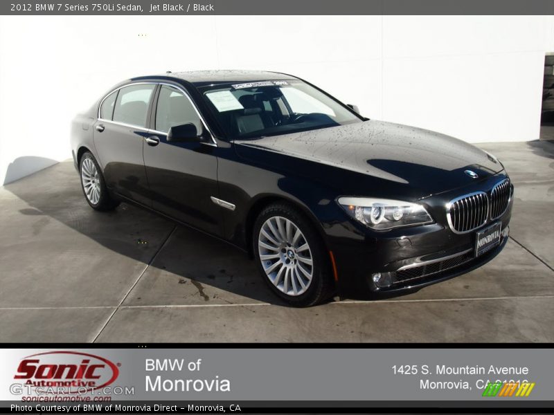 Jet Black / Black 2012 BMW 7 Series 750Li Sedan