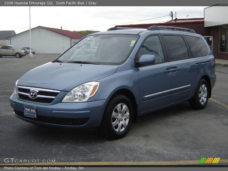 South Pacific Blue / Gray 2008 Hyundai Entourage GLS