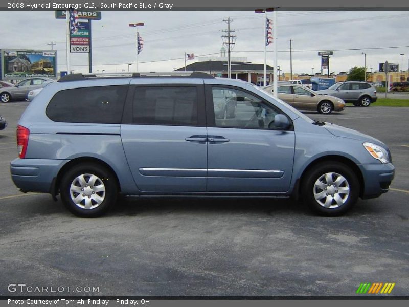 South Pacific Blue / Gray 2008 Hyundai Entourage GLS