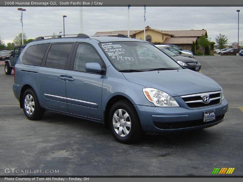 South Pacific Blue / Gray 2008 Hyundai Entourage GLS