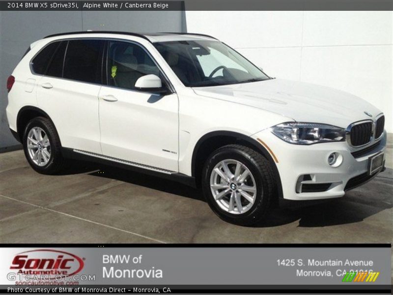 Alpine White / Canberra Beige 2014 BMW X5 sDrive35i