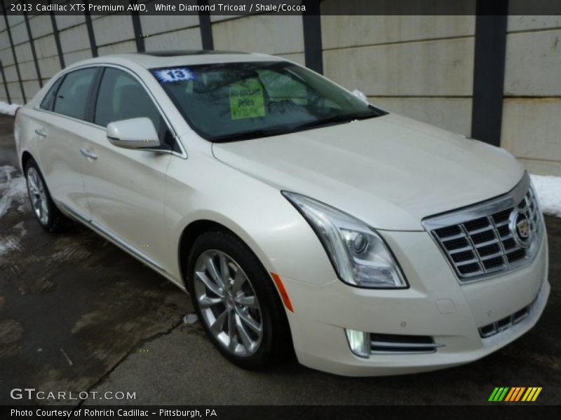 White Diamond Tricoat / Shale/Cocoa 2013 Cadillac XTS Premium AWD