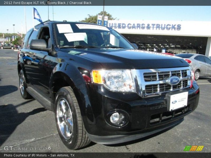 Ebony Black / Charcoal Black 2012 Ford Escape XLT V6