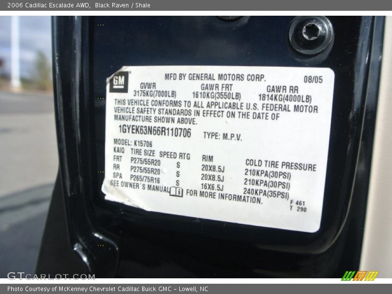 Black Raven / Shale 2006 Cadillac Escalade AWD