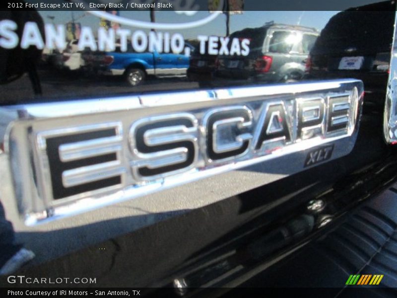 Ebony Black / Charcoal Black 2012 Ford Escape XLT V6