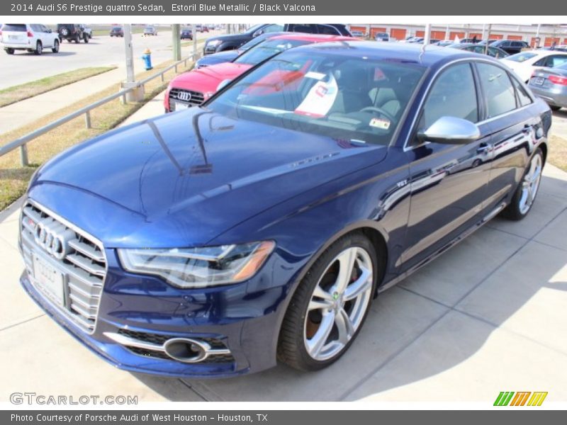 Estoril Blue Metallic / Black Valcona 2014 Audi S6 Prestige quattro Sedan