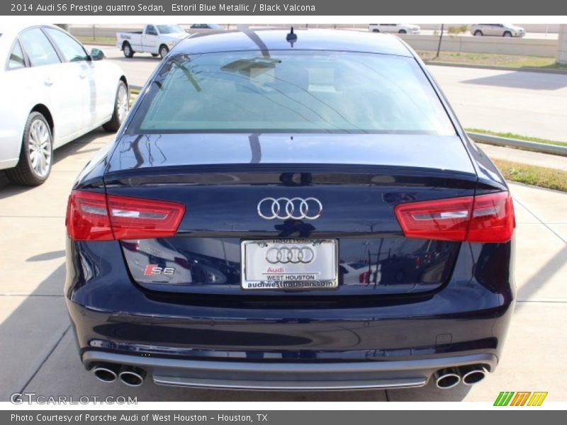 Estoril Blue Metallic / Black Valcona 2014 Audi S6 Prestige quattro Sedan