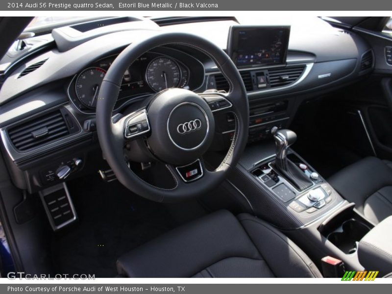 Estoril Blue Metallic / Black Valcona 2014 Audi S6 Prestige quattro Sedan