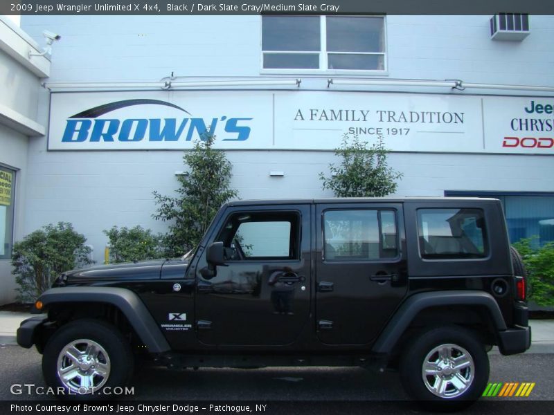 Black / Dark Slate Gray/Medium Slate Gray 2009 Jeep Wrangler Unlimited X 4x4