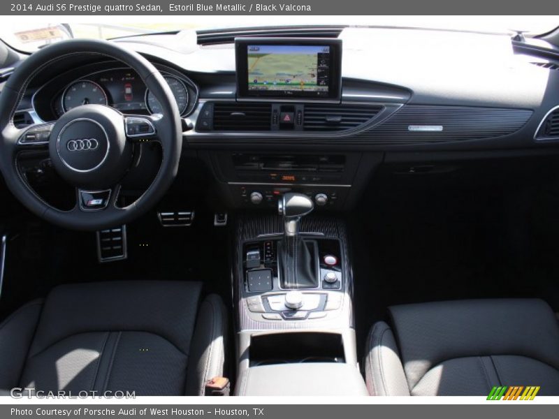 Estoril Blue Metallic / Black Valcona 2014 Audi S6 Prestige quattro Sedan