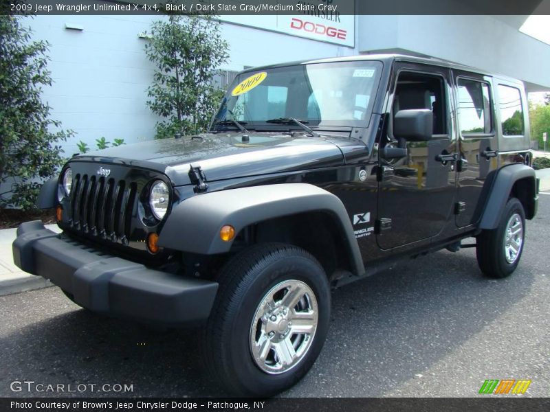 Black / Dark Slate Gray/Medium Slate Gray 2009 Jeep Wrangler Unlimited X 4x4