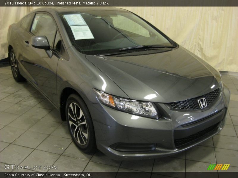 Polished Metal Metallic / Black 2013 Honda Civic EX Coupe