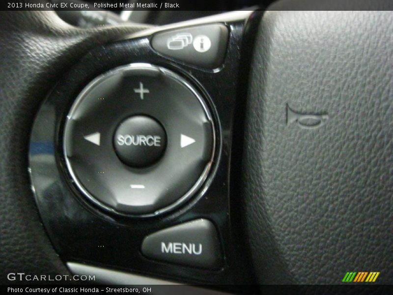 Polished Metal Metallic / Black 2013 Honda Civic EX Coupe