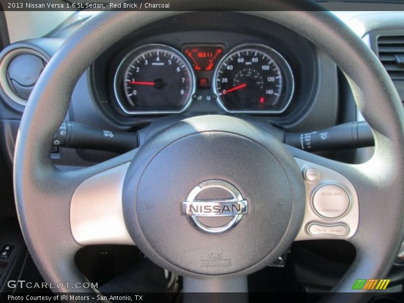 Red Brick / Charcoal 2013 Nissan Versa 1.6 SL Sedan