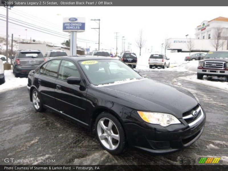 Obsidian Black Pearl / Off Black 2009 Subaru Legacy 2.5i Sedan