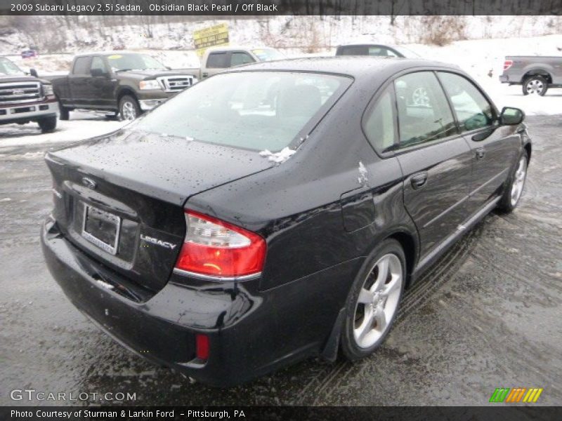 Obsidian Black Pearl / Off Black 2009 Subaru Legacy 2.5i Sedan