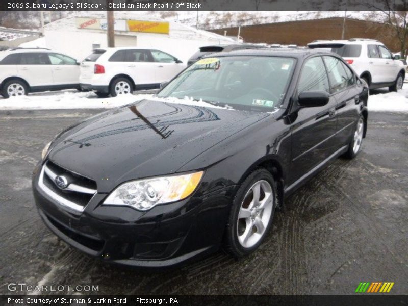 Obsidian Black Pearl / Off Black 2009 Subaru Legacy 2.5i Sedan