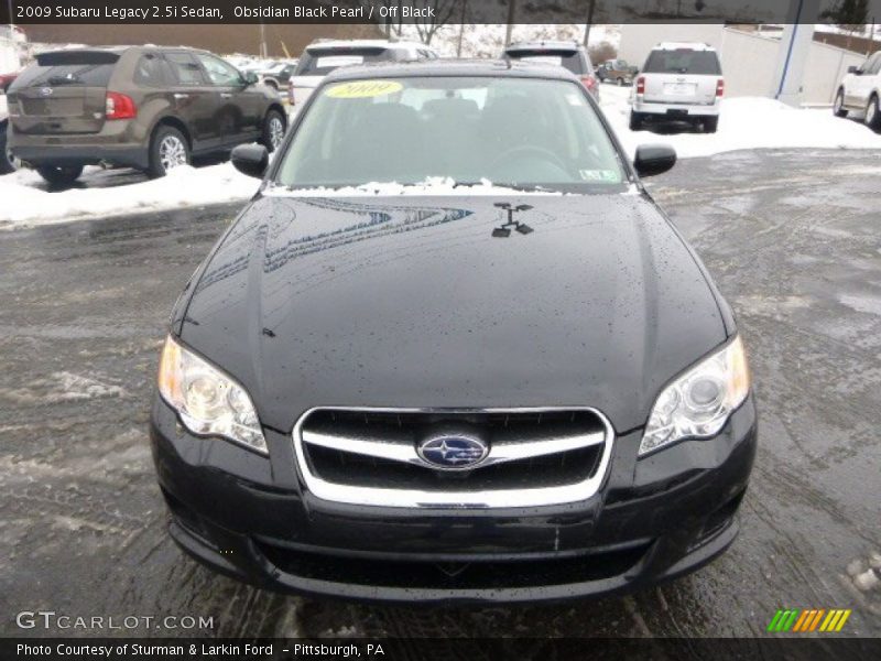 Obsidian Black Pearl / Off Black 2009 Subaru Legacy 2.5i Sedan
