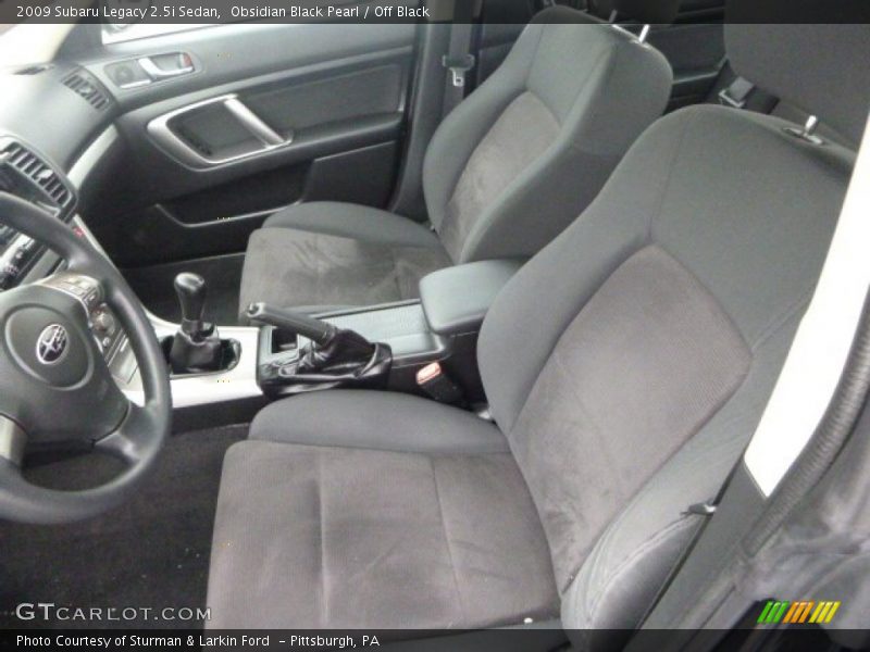 Obsidian Black Pearl / Off Black 2009 Subaru Legacy 2.5i Sedan