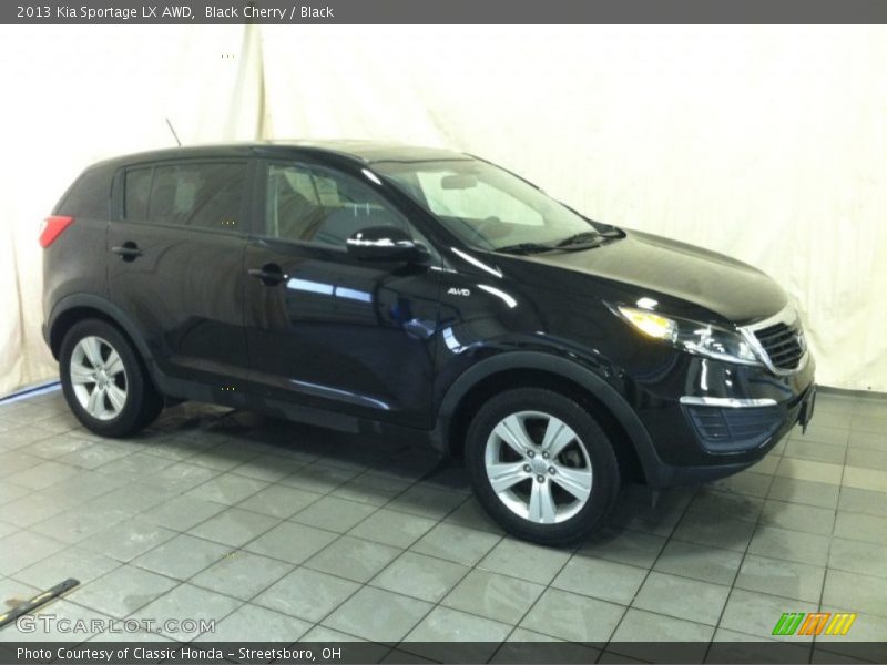 Black Cherry / Black 2013 Kia Sportage LX AWD