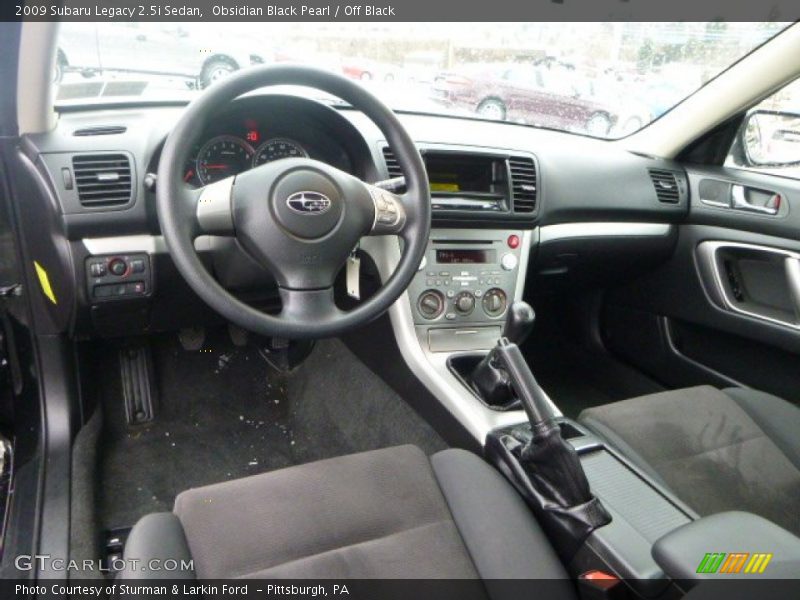 Obsidian Black Pearl / Off Black 2009 Subaru Legacy 2.5i Sedan
