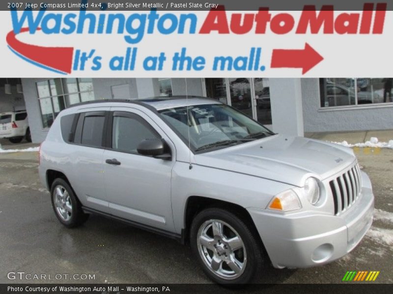Bright Silver Metallic / Pastel Slate Gray 2007 Jeep Compass Limited 4x4