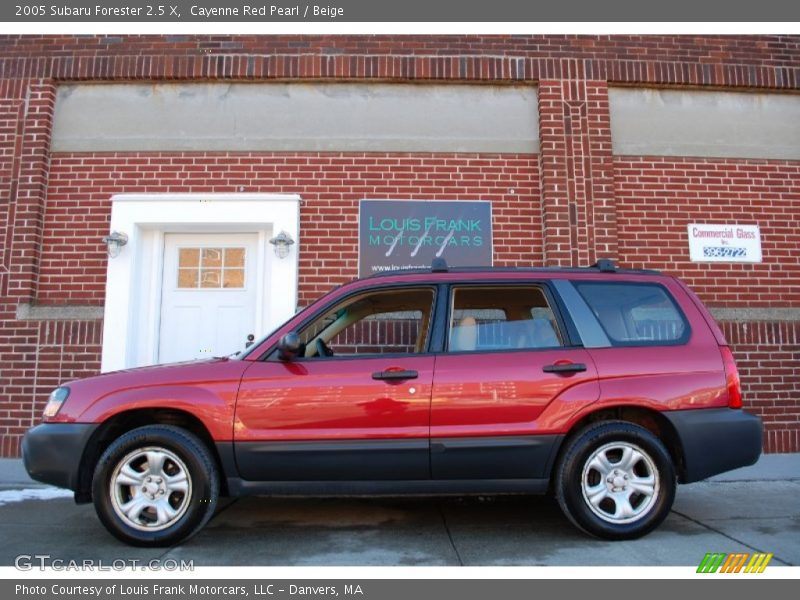 Cayenne Red Pearl / Beige 2005 Subaru Forester 2.5 X