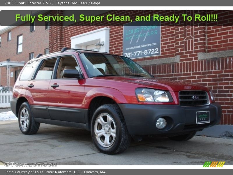 Cayenne Red Pearl / Beige 2005 Subaru Forester 2.5 X