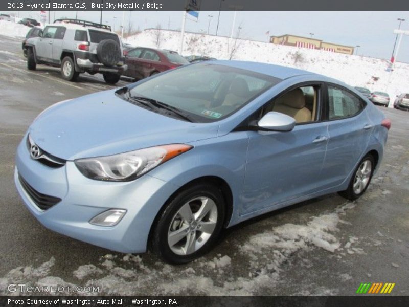 Blue Sky Metallic / Beige 2013 Hyundai Elantra GLS