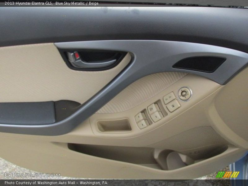 Blue Sky Metallic / Beige 2013 Hyundai Elantra GLS