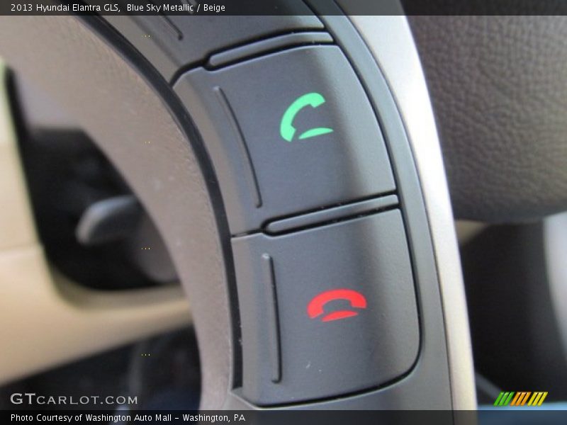 Blue Sky Metallic / Beige 2013 Hyundai Elantra GLS